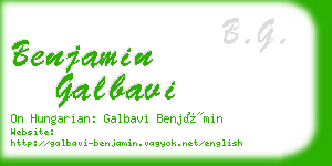 benjamin galbavi business card